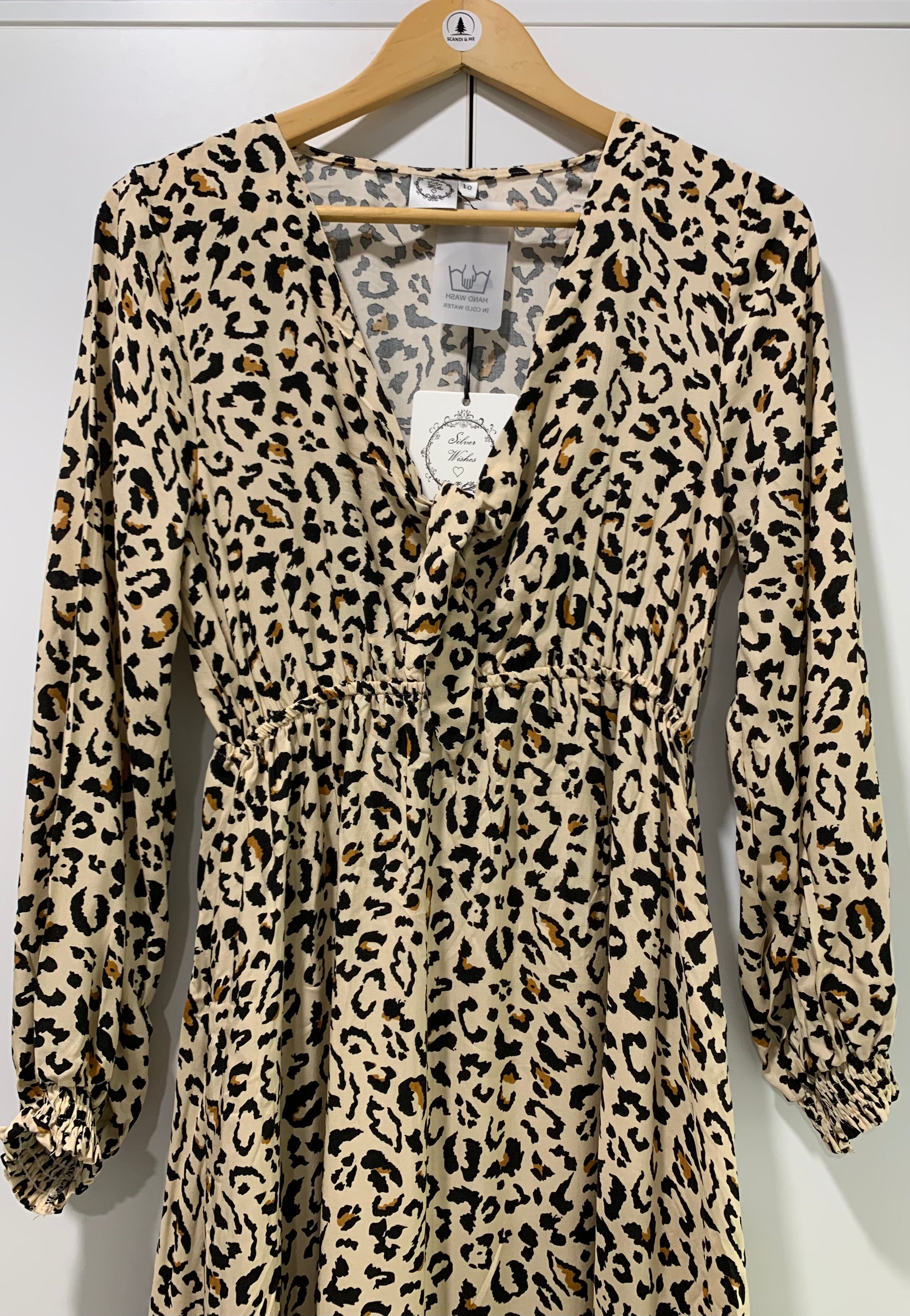 Maxi Dress Leopard Print in Beige & Black - Silver Wishes